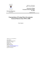 Expropriation of Foreign Direct Investments: Sectoral Patterns from 1993 to 2006