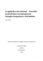 ‘A Lightbulb in the Darkness’ - How NGO Social Workers Conceptualise the Strengths Perspective in Child Welfare.