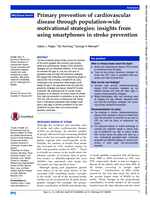 Primary prevention of cardiovascular disease through population-wide motivational strategies: Insights from using smartphones in stroke prevention