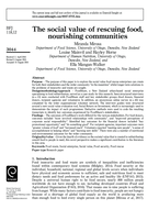 The social value of rescuing food, nourishing communities