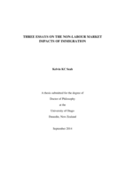Three Essays on the Non-Labour Market Impacts of Immigration