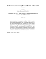 The evolutionary consequences of phenotypic plasticity: adding spatial dimension