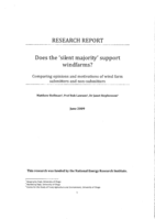 Does the 'silent majority' support windfarms? Comparing opinions and motivations of wind farm submitters and non-submitters.