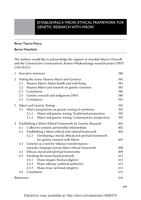 Establishing a Maori Ethical Framework for Genetic Research with Maori