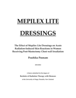 The Effect of Mepilex Lite Dressings on Acute Radiation-Induced Skin Reactions in Women Receiving Post-Mastectomy Chest wall Irradiation