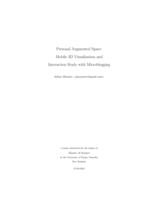 Personal Augmented Space: Mobile 3D Visualisation and Interaction Study with Microblogging