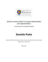 Science communication to support dissemination and implementation: a case study and conceptual framework