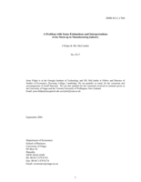 A problem with some estimations and interpretations of the mark-up in manufacturing industry