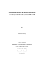 Environmental controls on the physiology of the marine coccolithophore Emiliania huxleyi strain NIWA 1108