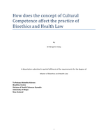 How does the concept of cultural competence affect the practice of bioethics and health law