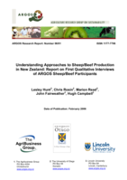 Understanding Approaches to Sheep/Beef Production in New Zealand: Report on First Qualitative Interviews of ARGOS Sheep/Beef Participants