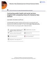 Contracting public health and social services: insights from complexity theory for Aotearoa New Zealand