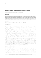 Research briefing: Violence against women in Samoa