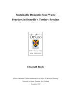 Sustainable Domestic Food Waste Practices in Dunedin’s Tertiary Precinct