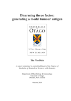 Disarming tissue factor: generating a model tumour antigen