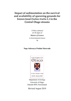 Impact of sedimentation on the survival and availability of spawning grounds for brown trout (Salmo trutta L.) in the Central Otago streams