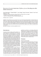 Recovery of a sooty shearwater (Puffinus griseus) breeding area after habitat destruction