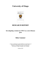 Investigating variants in VPS52 as a novel disease gene