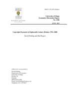 Copyright Payments in Eighteenth-Century Britain, 1701–1800