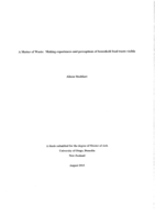 A Matter of Waste:  Making experiences and perceptions of household food waste visible