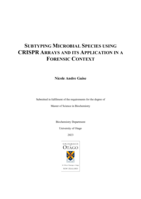 Subtyping Microbial Species using CRISPR Arrays and its Application in a Forensic Context