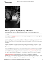 With One Eye Closed: Illegal orphanages in rural China