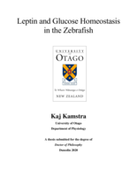 Leptin and glucose homeostasis in the Zebrafish