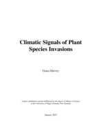 Climatic Signals of Plant Species Invasions
