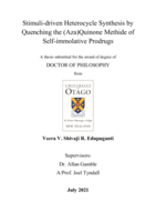 Stimuli-driven heterocycle synthesis by quenching the (aza)quinone methide of self-immolative prodrugs