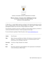 Maori, European and Half-caste Children; The Destitute, the Neglected and the Orphaned : An Investigation into the Early New Zealand European Contact Period and the Care of Children 1840 - 1852