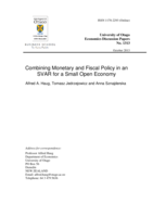 Combining Monetary and Fiscal Policy in an SVAR for a Small Open Economy