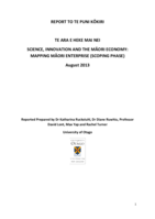 Te ara e heke mai nei. Science, innovation and the Māori economy: mapping Māori enterprise (scoping phase)