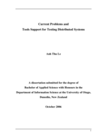 Current problems and tools support for testing distributed systems