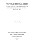 Struggles of Rural Youth: Factors that Empower and Disempower Youth in Rural Villages – Central Province, PNG