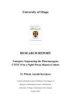 Nanopore Sequencing the Pharmacogene CYP2C19 in a Ngāti Porou Hauora Cohort
