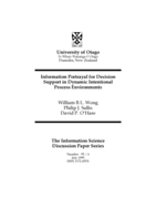 Information portrayal for decision support in dynamic intentional process environments