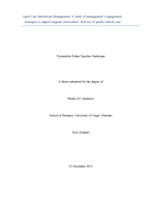Aged Care Institutions Management: A study of management’s engagement strategies to support migrant careworkers’ delivery of quality elderly care.