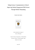 Taking science communication to school: Improving student engagement with science through mobile filmmaking