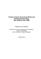 Trends in cancer survival by ethnic and socioeconomic group, New Zealand, 1991-2004