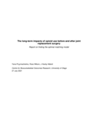 The long-term impacts of opioid use before and after joint replacement surgery: Report on finding the optimal matching model