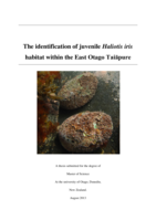 The identification of juvenile Haliotis iris habitat within the east Otago Taiāpure
