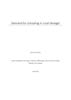 Demand for schooling in rural Senegal