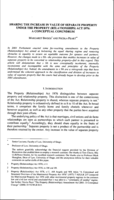 Sharing the Increase in Value of Separate Property under the Property (Relationships) Act 1976: A conceptual conundrum