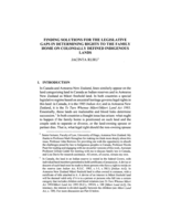 Finding Solutions for the Legislative Gaps in Determining Rights to the Family Home on Colonially Defined Indigenous Lands