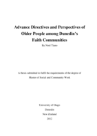 Advance Directives and Perspectives of Older People among Dunedin's Faith Communities