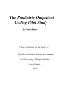 The Paediatric Outpatient Coding Pilot Study