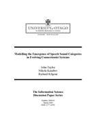 Modelling the emergence of speech sound categories in evolving connectionist systems