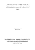 Family Relationships in Jhumpa Lahiri’s the Namesake and Kiran Desai’s the Inheritance of Loss