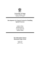 Development of a generic system for modelling spatial processes