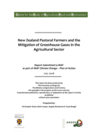 New Zealand Pastoral Farmers and the Mitigation of Greenhouse Gases in the Agricultural Sector